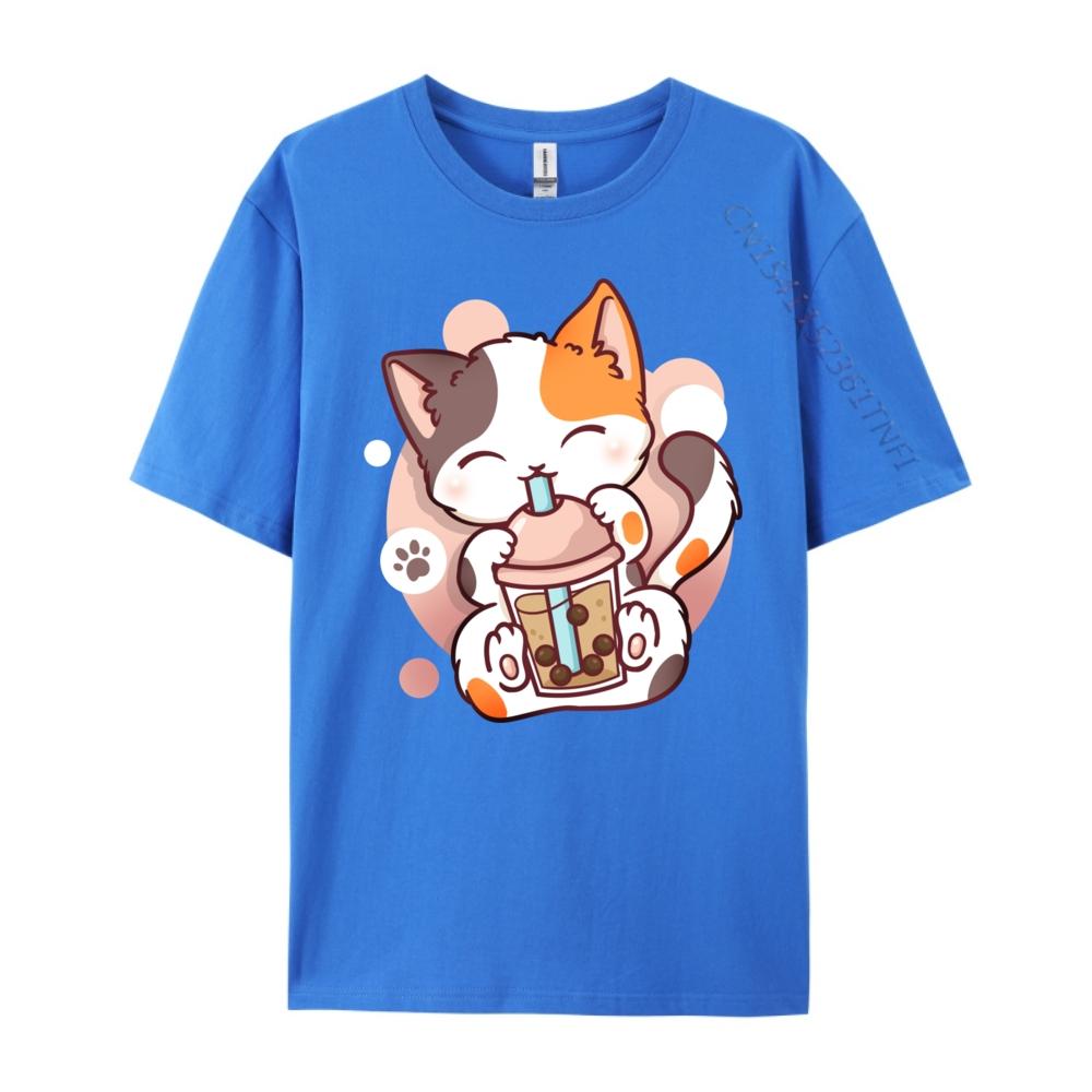 Cat Boba Tea Bubble Tea Anime Kawaii Neko Streetwear Unisex Camiseta Cinco De Mayo
