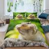 Cute Squirrel Duvet Cover Set Squirrel Bedding Sets 3D Animal Theme Comforter Cover For Boys Girls,Nature Theme Quilt Cover Set