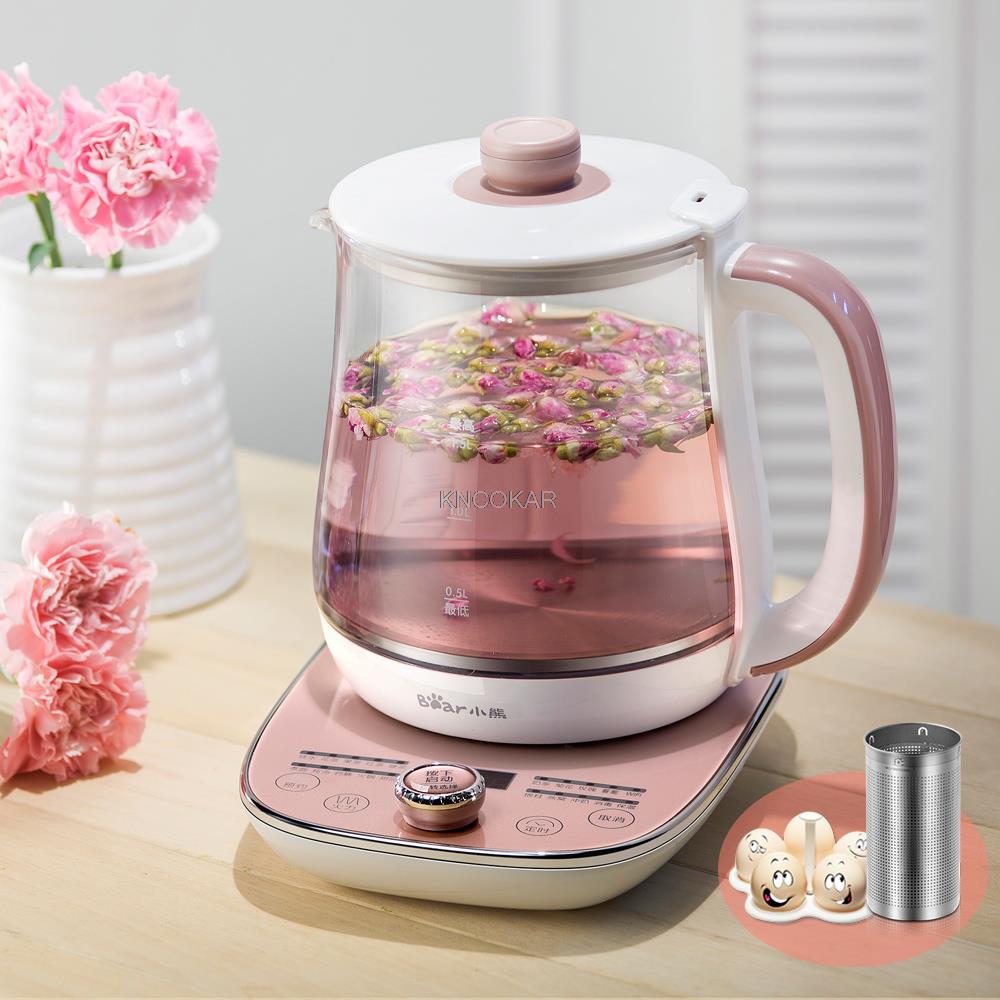 

Automatic multifunctional health pot electric kettle tea kettle glass household kettle appliances AU рожевий колір золота