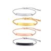 Geometric 18K Gold Curved Plate Bracelet, Mirror Polished Stainless Steel, Couple Style.
