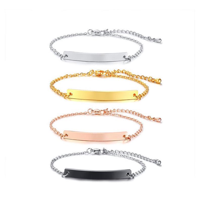 Geometric 18K Gold Curved Plate Bracelet, Mirror Polished Stainless Steel, Couple Style.