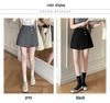 Women's High-Waisted Gray A-Line Skirt Shorts - Spring 2025 Casual Wide-Leg Design