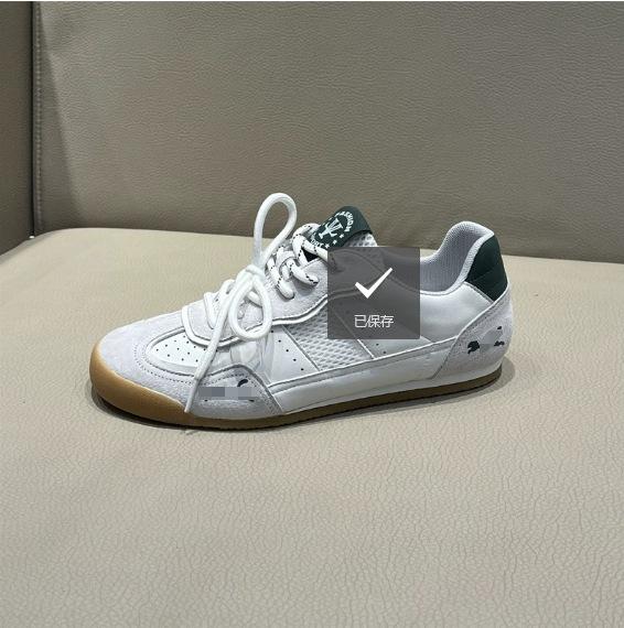 Summer new leather shoes soft baseplate shoes lace-up low-top sports and leisure bc