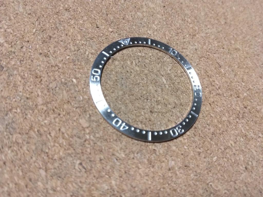SEIKO Aftermarket Bezel Insert for Stainless Compatible with Boy, Steel, Flat, Unpainted, SKX007, SRPD, SBSA