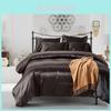 Silk Colorful Duvet Cover Luxurious Satin Comforter Bedding Duvet Set King Size