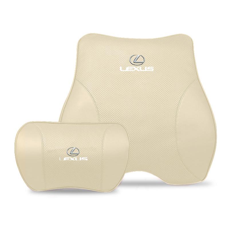 Leather Car Headrest Lumbar Pillow Neck Gap Filler Pillow For Lexus IS250 IS200 CT200h GS300 LS430 RX450h LX570 IS300 ES RX LS