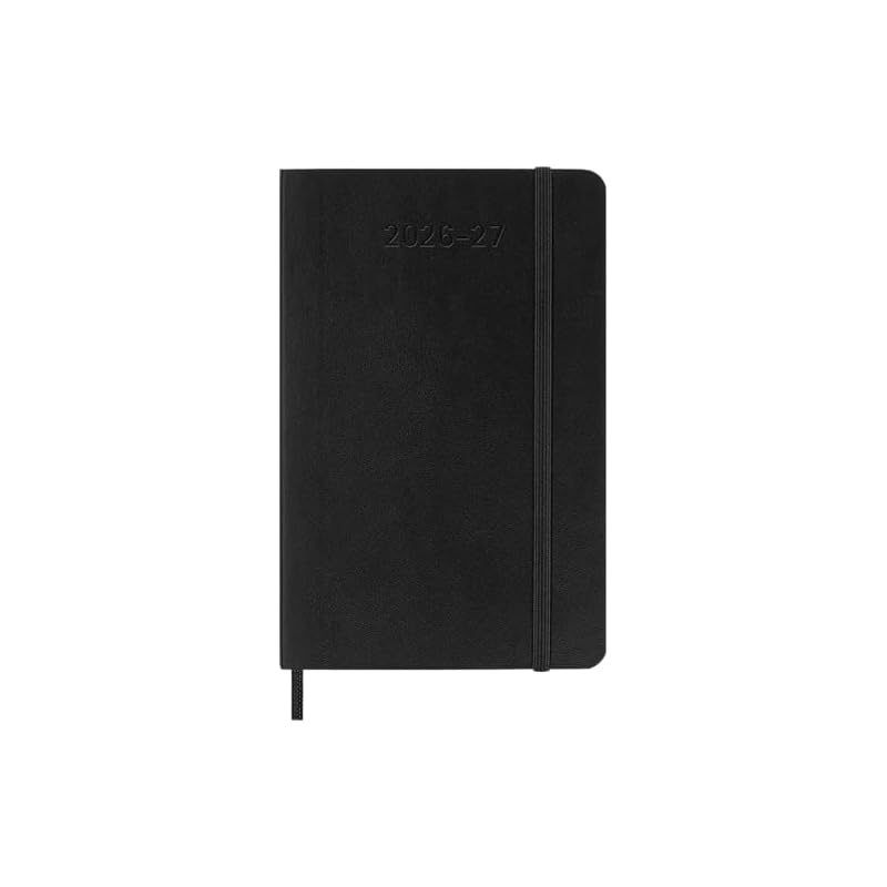 Moleskine 2026 Weekly Diary, July Start, 18 Months, Pocket Size (9cm x 14cm), Soft Cover, Black DSB18WN2Y27