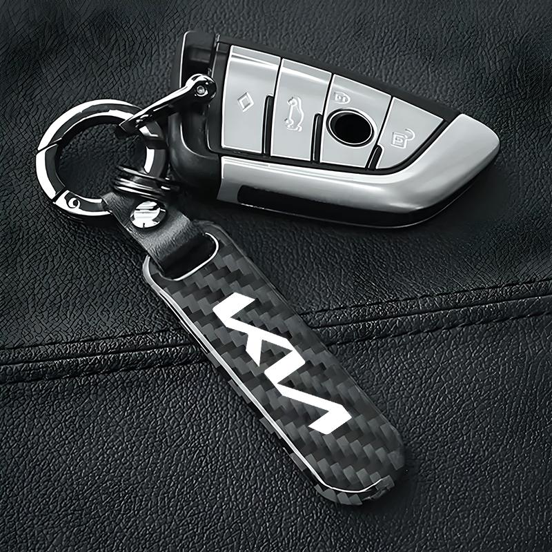 YDHM8 Carbon Fiber Car Decoration Keychain Key Ring for Kia Sportage Ceed Picanto Rio ProCeed Niro 5 3 4 K7 K5 K8 K3 Ray K9