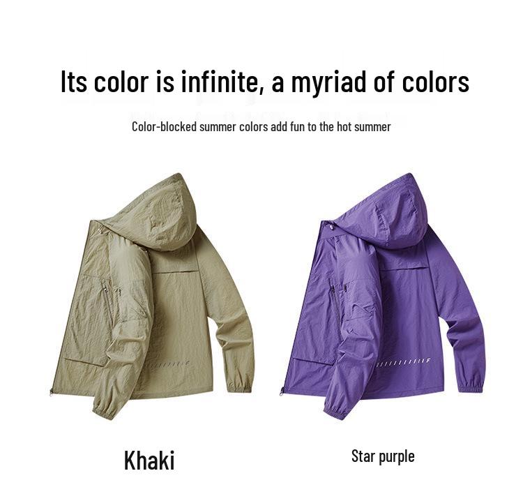 UPF50+ Lightweight Anti-UV Ice Silk Sun Protection Jacket for Outdoor Summer Activities