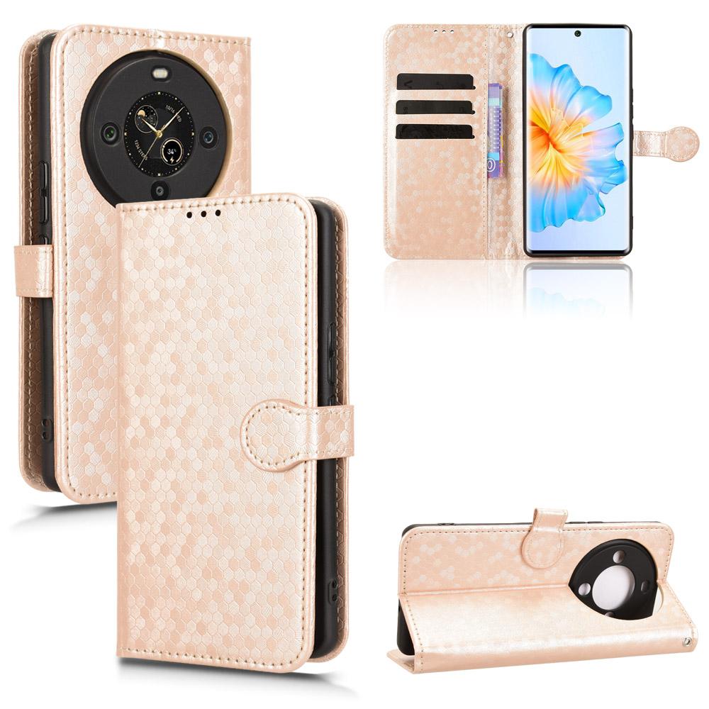 Dla FOSSiBOT S3 Pro 4G Etui Portfelowe Wzór Kropki Nadruk Skóra PU Pokrowiec na Telefon ze Smyczą na Nadgarstek