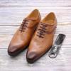 Fashion Men's Genuine Cow Leather Lace-Up Oxford Dress Shoes Snake Pattern Print Business Formal Office Suit Footwear