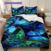 Flowers and Insects Pattern Bedding Quilt Set Quilt Cover Pillowcase Home Decoration Birthday Gift (1 * duvet cover + 2 * pillowcase, without core)