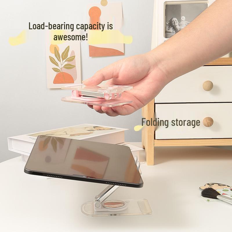Portable Folding Acrylic Phone Stand for Streaming & Dramas