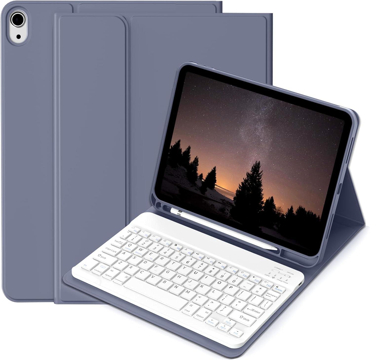 

iPad Air 11th Gen Leather Case with Magnetic Backlit Keyboard and Pen Holder - Fits Pro 11/10.9 iPad Air 7 11 inch 2025 (M3)