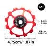 12T Aluminum Ceramic Jockey Wheel Mountain Bike Rear Derailleur Guide Pulley Cycling Accessory