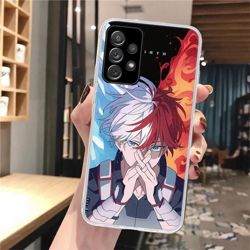 MHA Todoroki Shoto Soft Phone Case For Samsung Galaxy A16 A26 A36 A56 A15 A14 A13 A55 A54 A53 A35 A34 A33 A25 A24 A23 A05S A04S