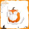 Animal Pumpkin Figurine Desktop Ornament Halloween Gift Collection Statue Sculpture for Bedroom