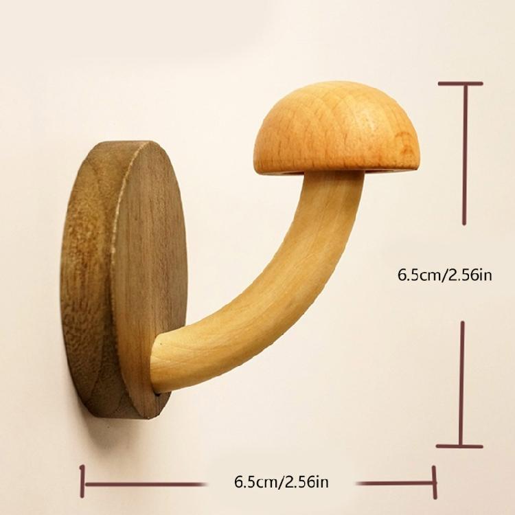 Cute Mushroom Clothes Hanger Wood Storage Rack Organizer for Hats Coat Towel