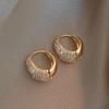 Luxury Gold Color Ear Buckle Exquisite Micro Inlaid Zircon High-End Earrings For Women‘s Jewelry Accessories New Design 2026
