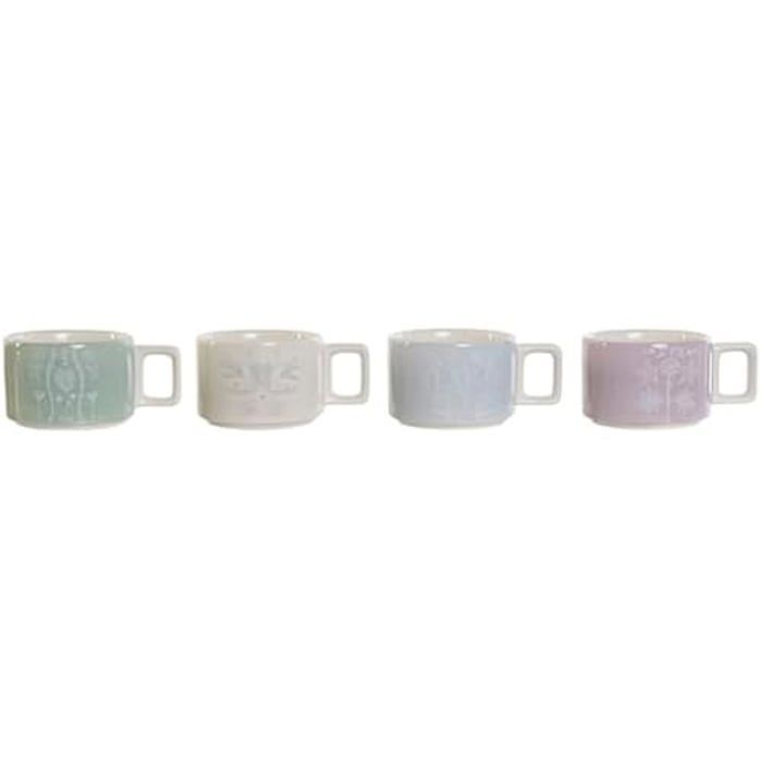 DKD Home Decor Ensemble De Tasses À Café, Estándar