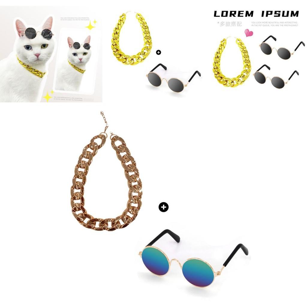 Entzückende Und Stilvolle Haustier-Festival-Kostüm-Halskette Und Brille Für Katzen Und Hunde