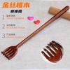 Golden Sandalwood Integrated Multi functional Itching Rake Massage Claw Wooden Back Scratcher No Need for Human Scratching Rake