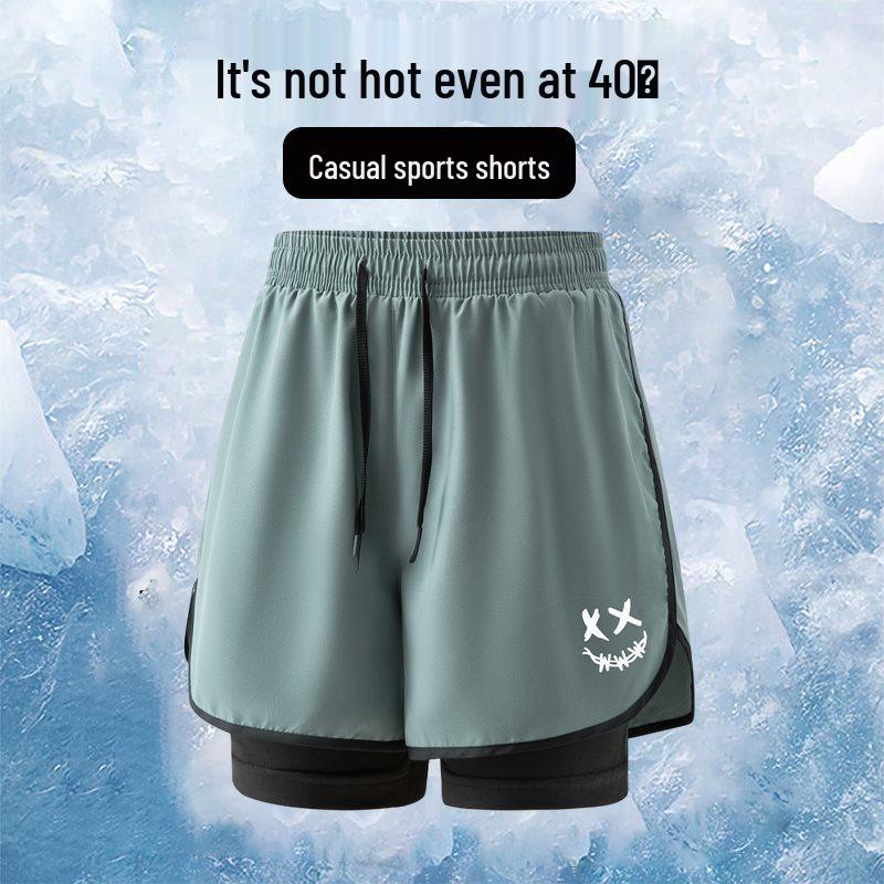 Unisex Quick-Drying Three-Quarter Running Shorts - Anti-Exposure Summer Sports Style