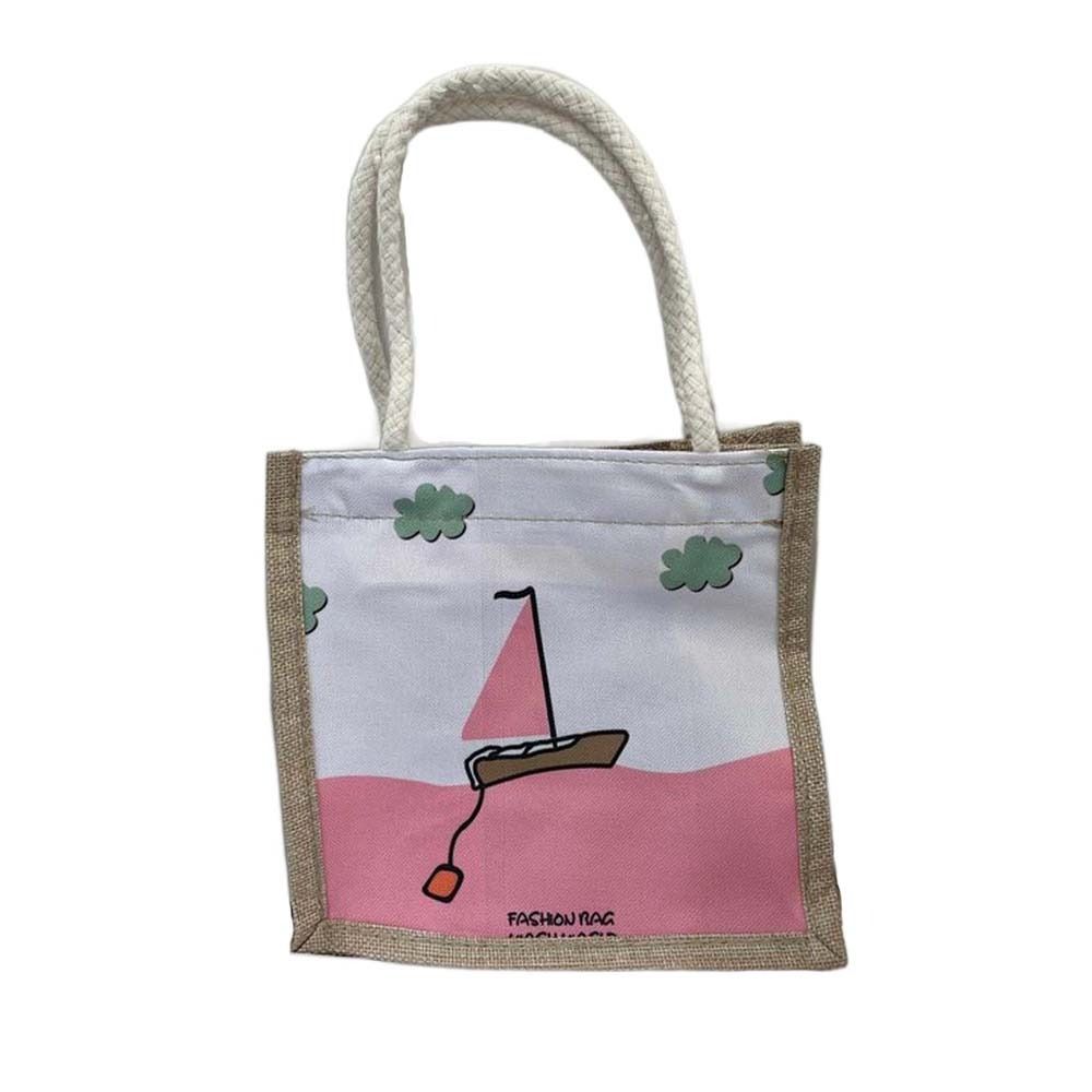 

Students Girls Tote Korean Style Handbag Lunch Bag Shopping Bag Japanese Canvas Bag E