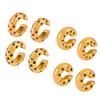 New Geometric Hollow C-Shaped Hollow Ear Clips Titanium Steel Plated 18K Gold Dripping Oil Smooth Design Earrings Versatile Jewelry Women