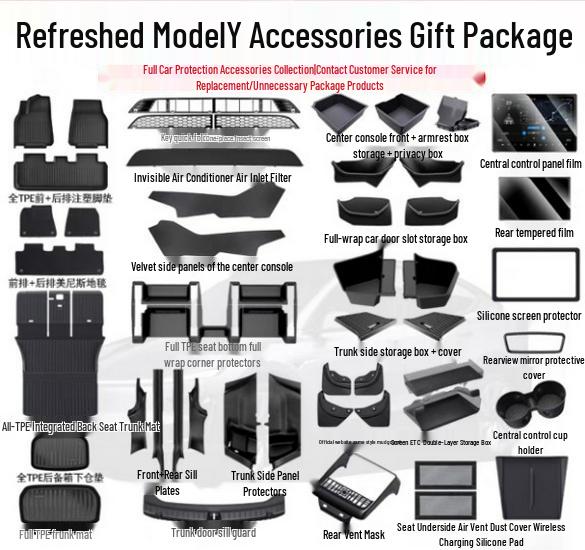 Refreshed Tesla Model Y Front & Rear TPE Trunk Mats - Upgraded Interior Accessories