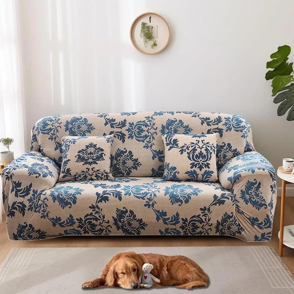 

Elastic Floral Printed Sofa Covers Washable Spandex Couch Cover 1/2/3/4Seater Slipcovers Furniture Protector for Living Room 1-seat 90-140cm