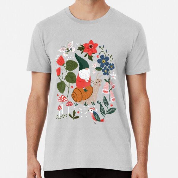 

Whimsical garden gnome riding snail S to 5XL Made in the AU/USA T-Shirt 4XL