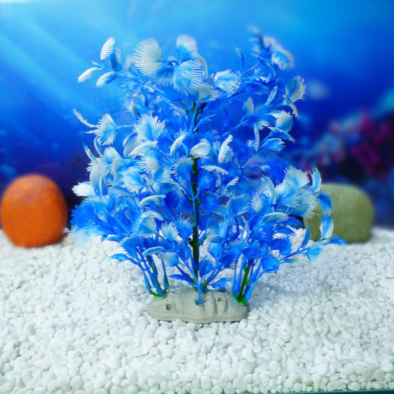 Realistic Plant Fish Tanks Decoration Artificial Plant With Base Aquariums Landscaping Decoration Accessories Underwater Plant