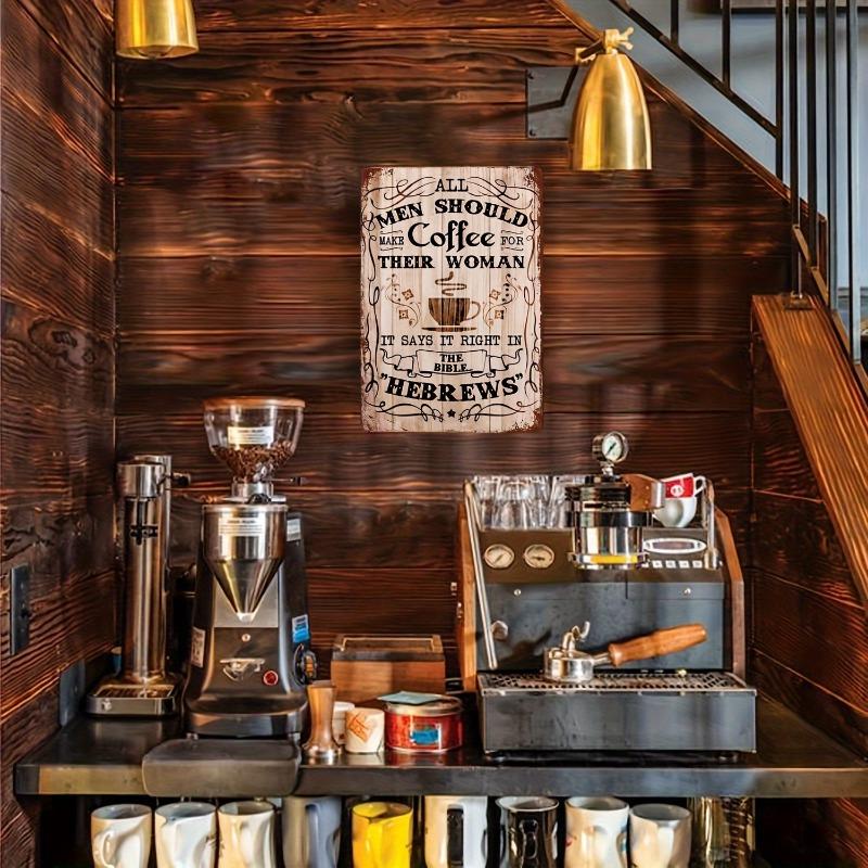 Vintage Metal Tin Poster Coffee Shop Metal Tin Signs Posters Plate Colorful Visual Effect Wall Art for Cafe Bar Club Party Decor