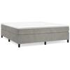 Cadre de lit avec matelas - Maison Exclusive - Velours gris clair - 180x200cm - Relaxation maximale