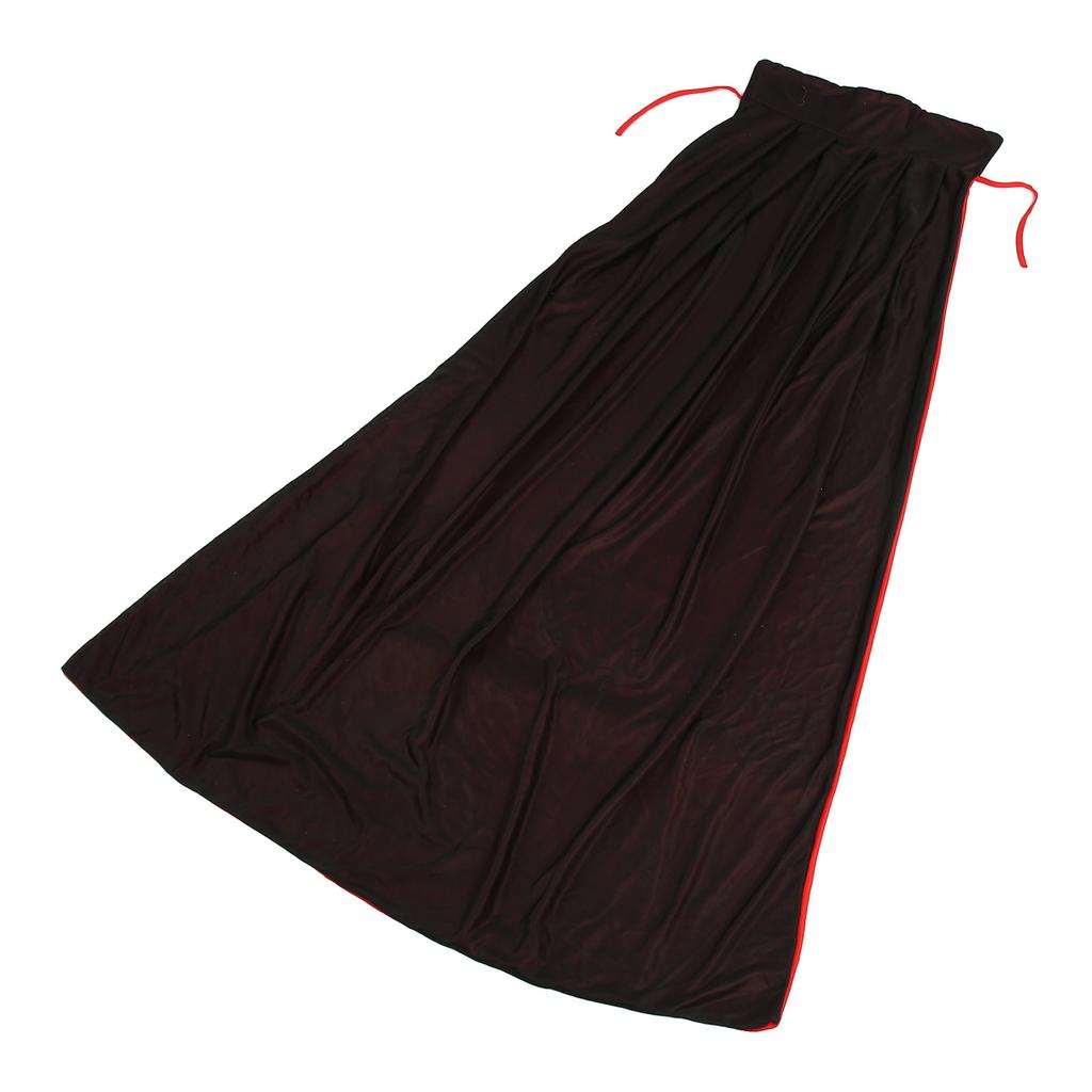 Halloween Vampire Cloak Reversible Red and Black Vampire Cape Soft Knitted Fabric Vampire Costume with Half Face Mask