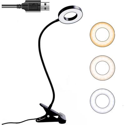 Clip-on Desk Lamp, Clip-on Desk Lamp 48 Led Usb Book Light 3 Color Modes