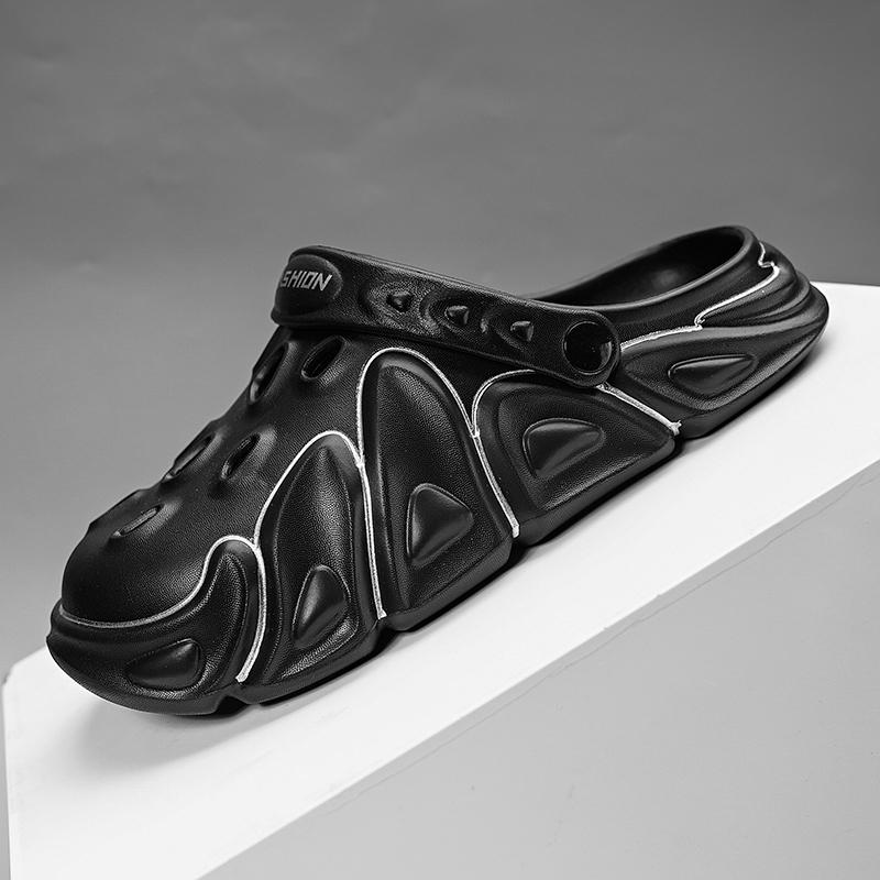 

Модные мужские уличные сандалии, тапочки, пляжные удобные сабо на мягкой подошве, дизайнерская мужская повседневная обувь, садовая обувь, мужские уличные сандалии 40-41