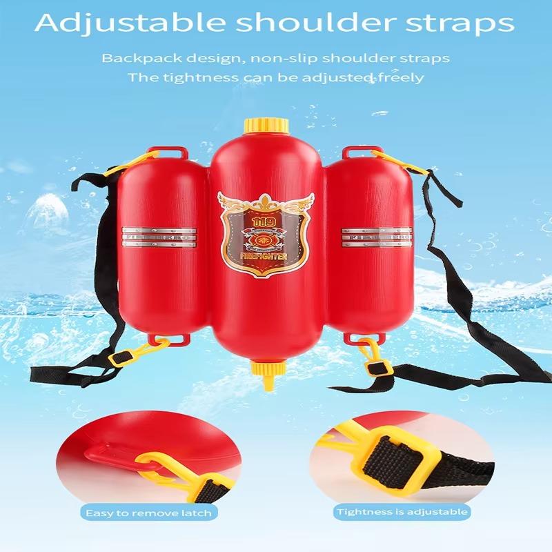 Fireman Role Play Pool Playthings Fire Extinguisher Watergun Large Capacity Water Gun Fire Backpack Water Gun Firefighter Water Toy