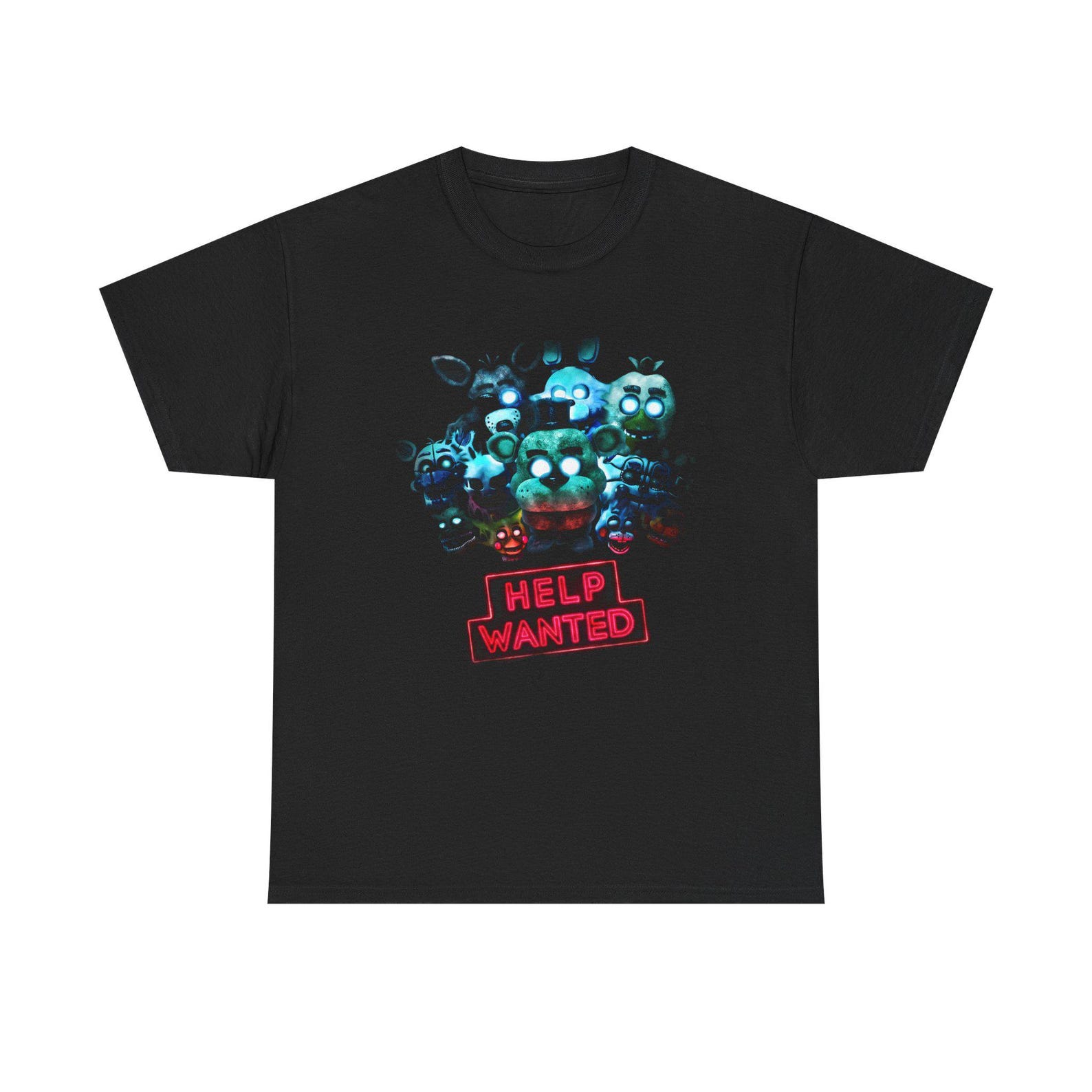 Five Nights At Freddy Help Wanted Black Tee T-Shirt Size S to 5XL 2XL