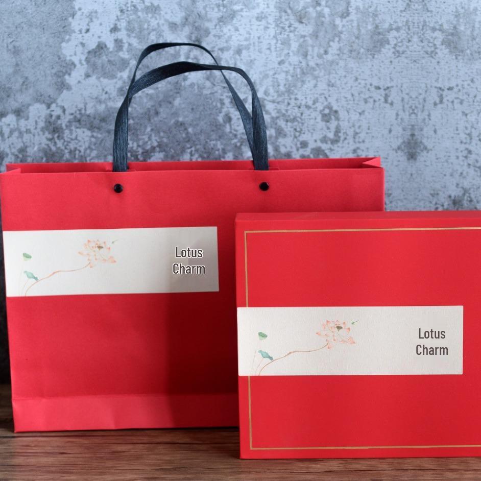 Lotus Rhyme Purple Black Sandalwood Incense Holder Gift Set - Four-Piece Wooden Business Ceremony Souvenir.