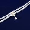 Pet Collar with Double Row Pearls Pendant Small Dogs Cat Pearl Necklace Fashion Accessories for Kitten Puppy Wedding Accessories