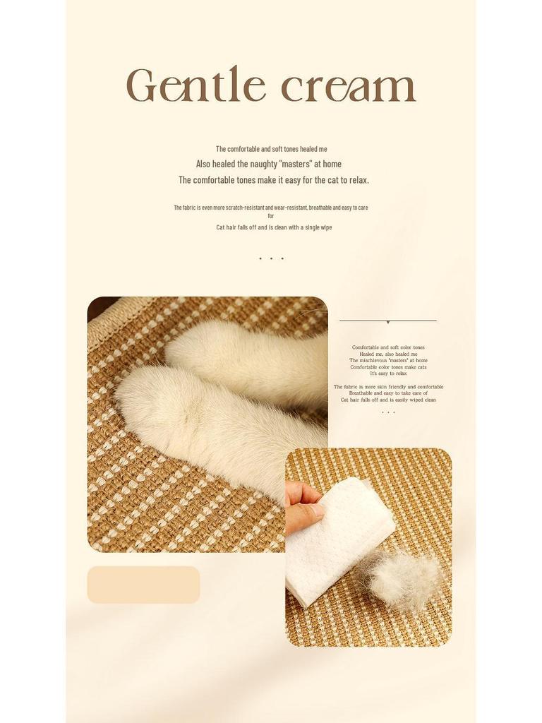 Large Cat Scratching Board & Lounge Chair - Durable Sisal, Scratch-Resistant Cat Bed & Sofa Protector Toy