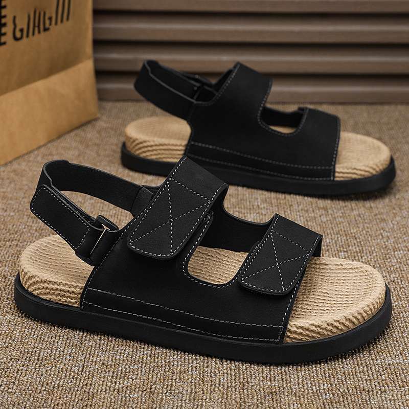 

Sandals men s summer wear non-slip and deodorant seaside outdoor sports platform beach shoes men s soft soles are not tired 39 чёрный