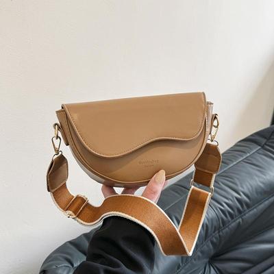 Crossbody Saddle Bag Ladies Portable Niche Design PU Leather Underarm Bag Flap Shoulder Bag Women's Small Purse And Handbags