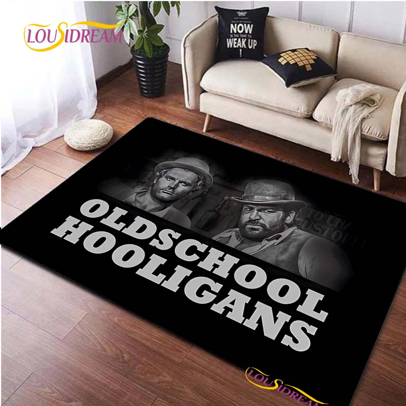 Bud Spencer & Terence Hill Szőnyeg Nappalihoz Hálószobai Szőnyeg Konyhai Ajtó Gyerekek Csúszásmentes Padlószőnyegek fotózási kellékek Alfombra Szőnyeg