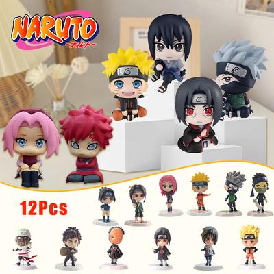 Naruto Anime Figürü Naruto Kakashi Aksiyon Figürü Q Sürümü Kawaii Sasuke Itachi Figürü Araba Dekorasyonu Koleksiyon Model Oyuncak