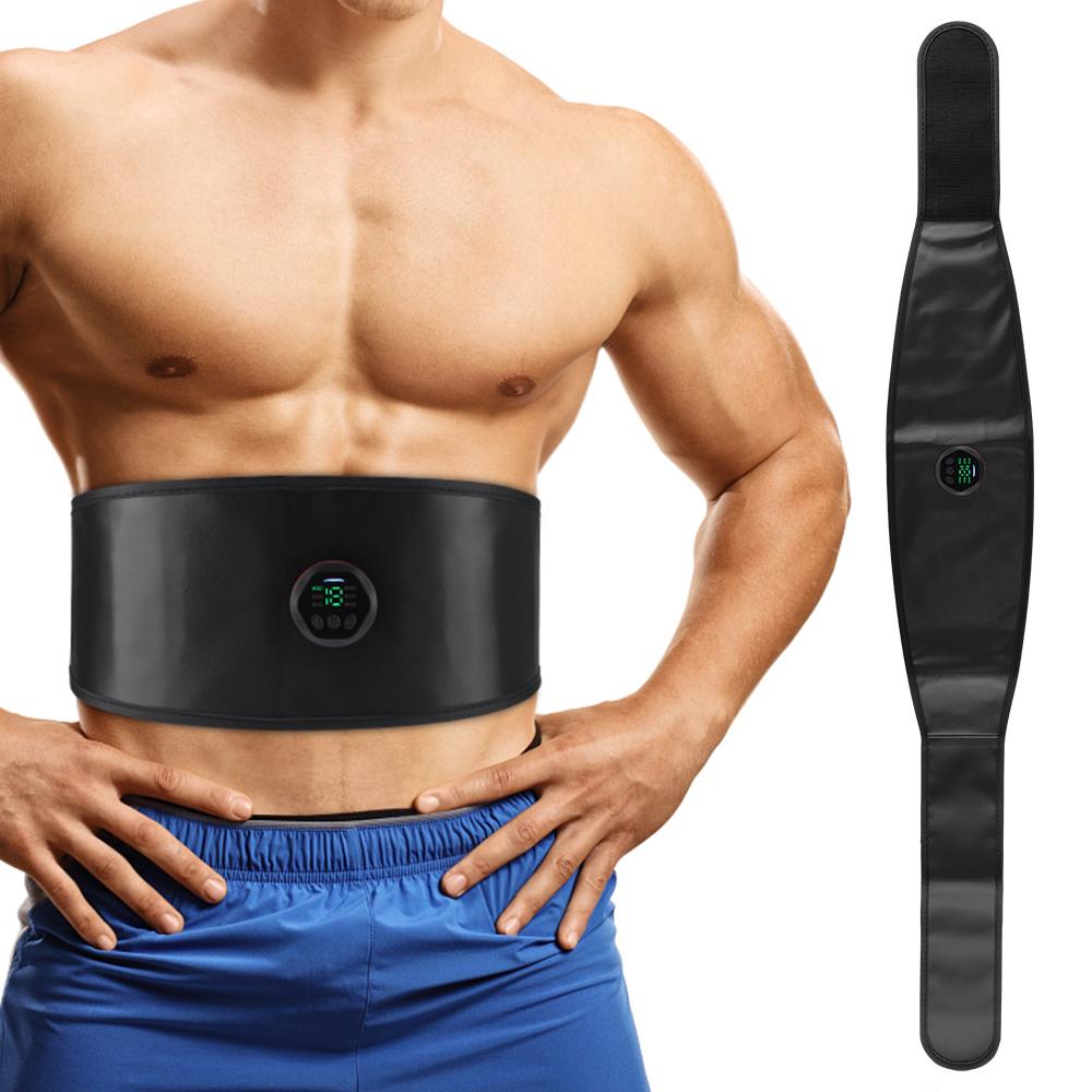 EMS Waist Abdominal Trainer Belt Muscle Stimulator Abs Muscle Toner Display Fat Burn Body Slimming Weight Loss Fitness Massage