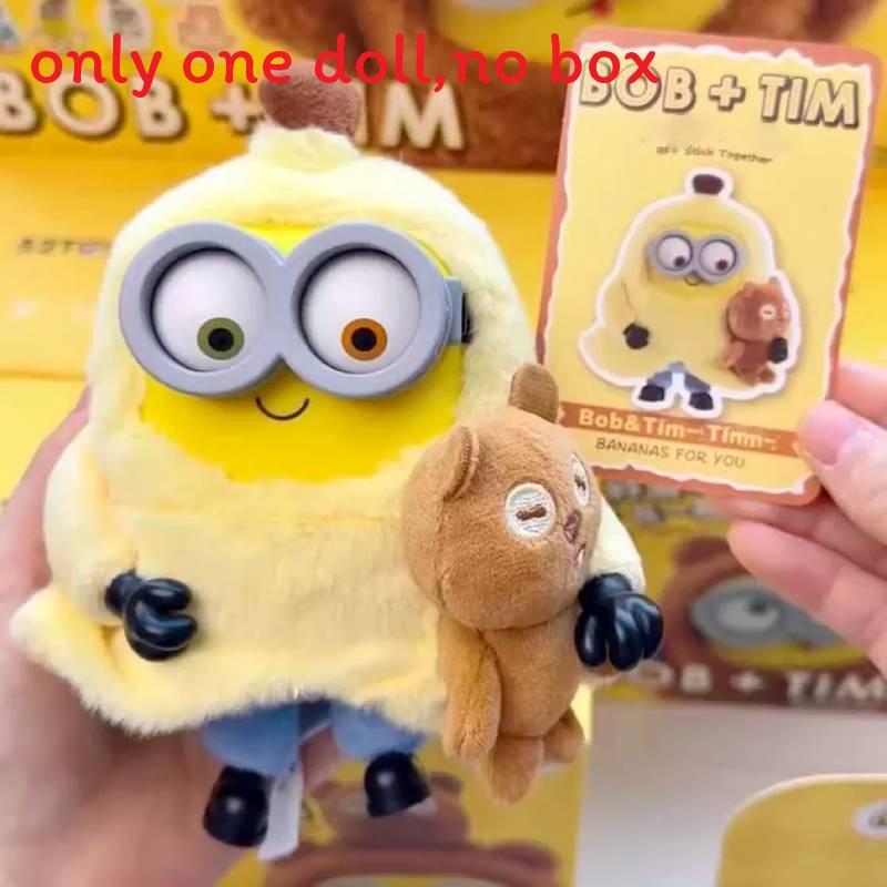 Minions Bob And Tim Plush Dolls With Flexible Pvc Material Perfect For Collectors And Gift Givers