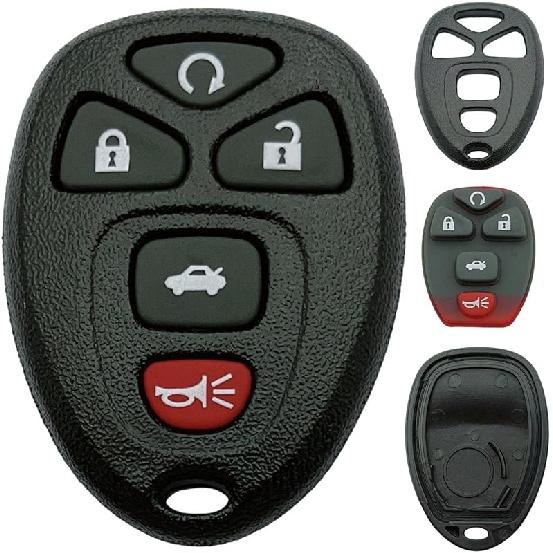 Replacement Key Fob Shell Case Fits for Chevy 2007-2014 Equinox Avalanche Silverado Escalade Tahoe Suburban GMC Yukon OUC60270, OUC60221 Keyless